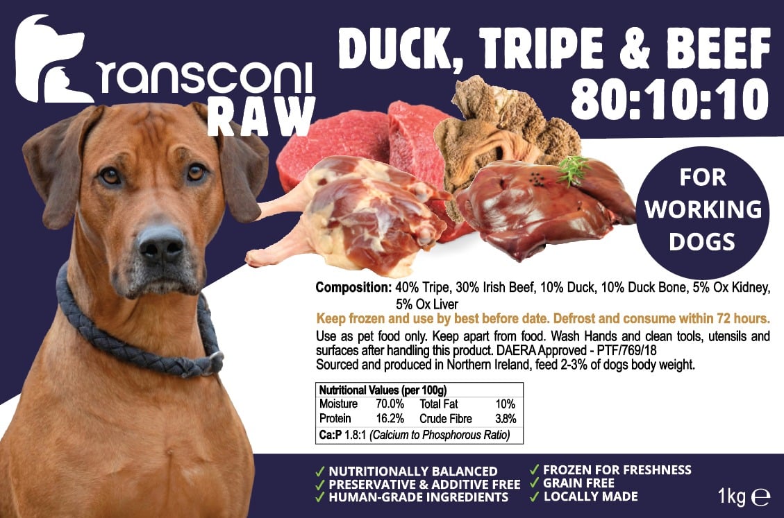 Raw Duck, Tripe & Beef